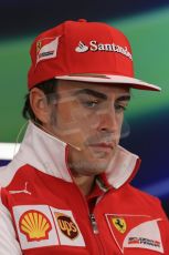 World © Octane Photographic Ltd. Thursday 19th June 2014. Red Bull Ring, Spielberg - Austria - Formula 1 FIA press conference. Scuderia Ferrari - Fernando Alonso. Digital Ref: 0990LB1D9015