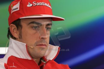 World © Octane Photographic Ltd. Thursday 19th June 2014. Red Bull Ring, Spielberg - Austria - Formula 1 FIA press conference. Scuderia Ferrari - Fernando Alonso. Digital Ref: 0990LB1D9064