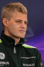 World © Octane Photographic Ltd. Thursday 19th June 2014. Red Bull Ring, Spielberg - Austria - Formula 1 FIA press conference. Caterham F1 Team – Marcus Ericsson. Digital Ref: 0990LB1D9093