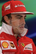 World © Octane Photographic Ltd. Thursday 19th June 2014. Red Bull Ring, Spielberg - Austria - Formula 1 FIA press conference. Scuderia Ferrari - Fernando Alonso. Digital Ref: 0990LB1D9116