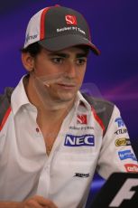 World © Octane Photographic Ltd. Thursday 19th June 2014. Red Bull Ring, Spielberg - Austria - Formula 1 FIA press conference. Sauber - Esteban Gutierrez. Digital Ref: 0990LB1D9121