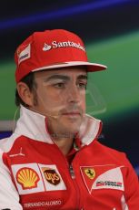World © Octane Photographic Ltd. Thursday 19th June 2014. Red Bull Ring, Spielberg - Austria - Formula 1 FIA press conference. Scuderia Ferrari - Fernando Alonso. Digital Ref: 0990LB1D9170