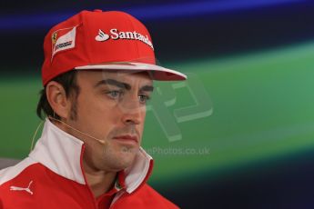 World © Octane Photographic Ltd. Thursday 19th June 2014. Red Bull Ring, Spielberg - Austria - Formula 1 FIA press conference. Scuderia Ferrari - Fernando Alonso. Digital Ref: 0990LB1D9215