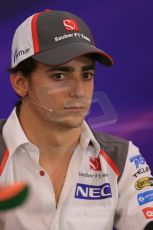 World © Octane Photographic Ltd. Thursday 19th June 2014. Red Bull Ring, Spielberg - Austria - Formula 1 FIA press conference. Sauber - Esteban Gutierrez. Digital Ref: 0990LB1D9228