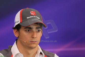World © Octane Photographic Ltd. Thursday 19th June 2014. Red Bull Ring, Spielberg - Austria - Formula 1 FIA press conference. Sauber - Esteban Gutierrez. Digital Ref: 0990LB1D9267