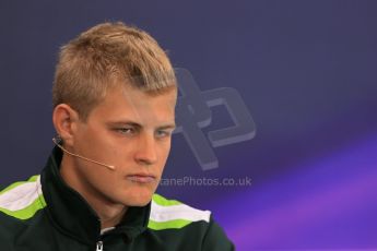 World © Octane Photographic Ltd. Thursday 19th June 2014. Red Bull Ring, Spielberg - Austria - Formula 1 FIA press conference. Caterham F1 Team – Marcus Ericsson. Digital Ref: 0990LB1D9268