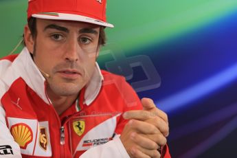 World © Octane Photographic Ltd. Thursday 19th June 2014. Red Bull Ring, Spielberg - Austria - Formula 1 FIA press conference. Scuderia Ferrari - Fernando Alonso. Digital Ref: 0990LB1D9283