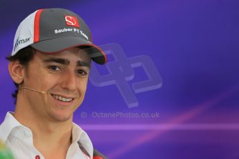 World © Octane Photographic Ltd. Thursday 19th June 2014. Red Bull Ring, Spielberg - Austria - Formula 1 FIA press conference. Sauber - Esteban Gutierrez. Digital Ref: 0990LB1D9294