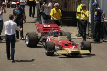 World © Octane Photographic Ltd. Sunday 22nd June 2014. Red Bull Ring, Spielberg – Austria - Formula 1 Legends. Gerhard Berger - Lotus 49. Digital Ref: 1003LB1D1665