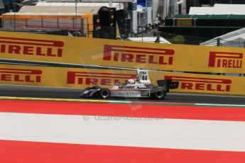 World © Octane Photographic Ltd. Sunday 22nd June 2014. Red Bull Ring, Spielberg – Austria, Formula 1 Legends. Dieter Quester. - Surtees TS16. Digital Ref: 1003LB1D4598