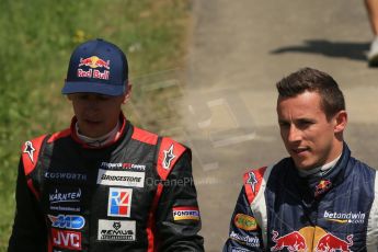 World © Octane Photographic Ltd. Sunday 22nd June 2014. Red Bull Ring, Spielberg – Austria, Formula 1 Legends. Patrick Friesacher and Christian Klien. Digital Ref: 1003LB1D4701