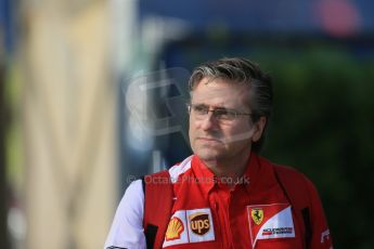World © Octane Photographic Ltd. Sunday 22nd June 2014. Red Bull Ring, Spielberg – Austria - Formula 1 Paddock. Scuderia Ferrari Technical Director (Chassis) – Pat Fry. Digital Ref : 0998LB1D3787