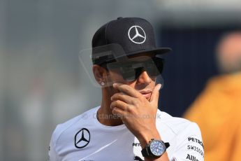 World © Octane Photographic Ltd. Sunday 22nd June 2014. Red Bull Ring, Spielberg – Austria - Formula 1 Paddock. Mercedes AMG Petronas - Lewis Hamilton. Digital Ref : 0998LB1D3840