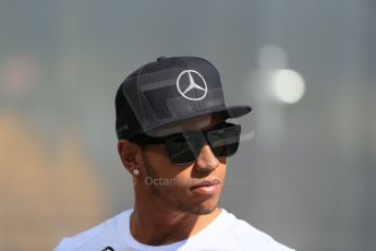 World © Octane Photographic Ltd. Sunday 22nd June 2014. Red Bull Ring, Spielberg – Austria - Formula 1 Paddock. Mercedes AMG Petronas - Lewis Hamilton. Digital Ref : 0998LB1D3846