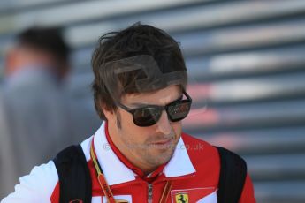 World © Octane Photographic Ltd. Sunday 22nd June 2014. Red Bull Ring, Spielberg – Austria - Formula 1 Paddock. Scuderia Ferrari - Fernando Alonso. Digital Ref : 0998LB1D3882