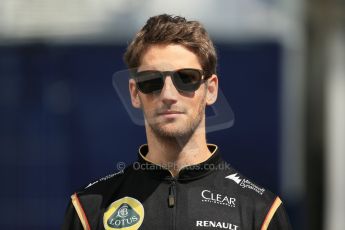 World © Octane Photographic Ltd. Sunday 22nd June 2014. Red Bull Ring, Spielberg – Austria - Formula 1 Paddock. Lotus F1 Team - Romain Grosjean. Digital Ref : 0998LB1D4192