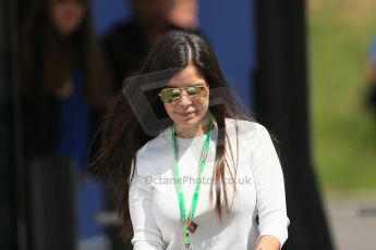 World © Octane Photographic Ltd. Sunday 22nd June 2014. Red Bull Ring, Spielberg – Austria - Formula 1 Paddock. Pastor Maldonado's wife Gabriella Tarkany. Digital Ref : 0998LB1D4324