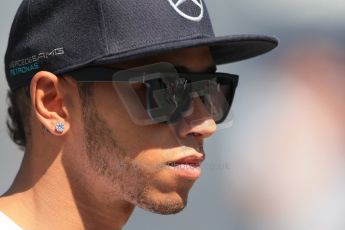 World © Octane Photographic Ltd. Sunday 22nd June 2014. Red Bull Ring, Spielberg – Austria - Formula 1 Paddock. Mercedes AMG Petronas - Lewis Hamilton. Digital Ref : 0998LB1D4336