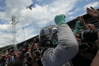 World © Octane Photographic Ltd. Sunday 22nd June 2014. Red Bull Ring, Spielberg - Austria - Formula 1 Parc Ferme. Mercedes AMG Petronas F1 W05 Hybrid - Nico Rosberg. Digital Ref: 1001LB1D1808