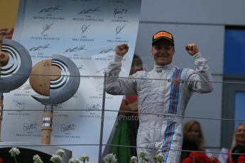 World © Octane Photographic Ltd. Sunday 22nd June 2014. Red Bull Ring, Spielberg - Austria - Formula 1 Podium. Williams Martini Racing - Valtteri Bottas. Digital Ref: 1001LB1D5696