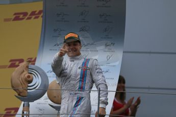 World © Octane Photographic Ltd. Sunday 22nd June 2014. Red Bull Ring, Spielberg - Austria - Formula 1 Podium. Williams Martini Racing - Valtteri Bottas. Digital Ref: 1001LB1D5707