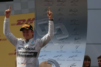 World © Octane Photographic Ltd. Sunday 22nd June 2014. Red Bull Ring, Spielberg - Austria - Formula 1 Podium. Mercedes AMG Petronas - Nico Rosberg. Digital Ref: 1001LB1D5754