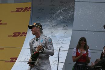World © Octane Photographic Ltd. Sunday 22nd June 2014. Red Bull Ring, Spielberg - Austria - Formula 1 Podium. Mercedes AMG Petronas - Nico Rosberg. Digital Ref: 1001LB1D5903