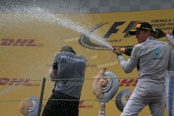World © Octane Photographic Ltd. Sunday 22nd June 2014. Red Bull Ring, Spielberg - Austria - Formula 1 Podium. Mercedes AMG Petronas - Nico Rosberg. Digital Ref: 1001LB1D5918