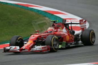 World © Octane Photographic Ltd. Friday 20th June 2014. Red Bull Ring, Spielberg - Austria - Formula 1 Practice 2. Scuderia Ferrari F14T – Kimi Raikkonen. Digital Ref: 0992LB1D0588