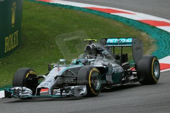 World © Octane Photographic Ltd. Friday 20th June 2014. Red Bull Ring, Spielberg - Austria - Formula 1 Practice 2.  Mercedes AMG Petronas F1 W05 Hybrid - Nico Rosberg. Digital Ref: 0992LB1D0622