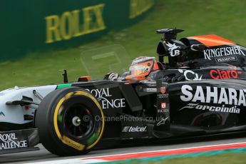 World © Octane Photographic Ltd. Friday 20th June 2014. Red Bull Ring, Spielberg - Austria - Formula 1 Practice 2. Sahara Force India VJM07 – Nico Hulkenburg. Digital Ref : 0992LB1D0690
