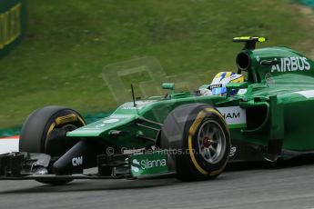 World © Octane Photographic Ltd. Friday 20th June 2014. Red Bull Ring, Spielberg - Austria - Formula 1 Practice 2. Caterham F1 Team CT05 – Marcus Ericsson. Digital Ref: 0992LB1D0706