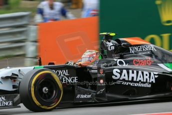 World © Octane Photographic Ltd. Friday 20th June 2014. Red Bull Ring, Spielberg - Austria - Formula 1 Practice 2.  Sahara Force India VJM07 – Sergio Perez. Digital Ref: 0992LB1D0721