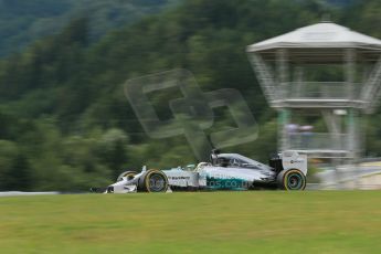 World © Octane Photographic Ltd. Friday 20th June 2014. Red Bull Ring, Spielberg - Austria - Formula 1 Practice 2.  Mercedes AMG Petronas F1 W05 Hybrid – Lewis Hamilton. Digital Ref: 0992LB1D0841