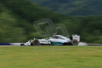 World © Octane Photographic Ltd. Friday 20th June 2014. Red Bull Ring, Spielberg - Austria - Formula 1 Practice 2.  Mercedes AMG Petronas F1 W05 Hybrid - Nico Rosberg. Digital Ref: 0992LB1D0935