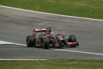 World © Octane Photographic Ltd. Saturday 21st June 2014. Red Bull Ring, Spielberg - Austria - Formula 1 Practice 3. Lotus F1 Team E22 - Romain Grosjean. Digital Ref: 0995LB1DX2069