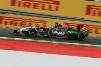 World © Octane Photographic Ltd. Saturday 21st June 2014. Red Bull Ring, Spielberg - Austria - Formula 1 Qualifying. Sahara Force India VJM07 – Sergio Perez. Digital Ref: 0996LB1D2533