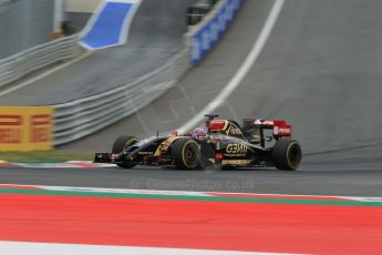 World © Octane Photographic Ltd. Saturday 21st June 2014. Red Bull Ring, Spielberg - Austria - Formula 1 Qualifying. Lotus F1 Team E22 - Romain Grosjean. Digital Ref: 0996LB1D2606