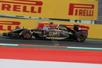 World © Octane Photographic Ltd. Saturday 21st June 2014. Red Bull Ring, Spielberg - Austria - Formula 1 Qualifying. Lotus F1 Team E22 - Romain Grosjean. Digital Ref: 0996LB1D2714