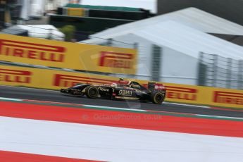 World © Octane Photographic Ltd. Sunday 22nd June 2014. Red Bull Ring, Spielberg - Austria - Formula 1 Race. Lotus F1 Team E22 – Pastor Maldonado. Digital Ref: 1000LB1D5458