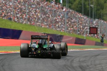 World © Octane Photographic Ltd. Sunday 22nd June 2014. Red Bull Ring, Spielberg - Austria - Formula 1 Race. Sahara Force India VJM07 – Sergio Perez. Digital Ref: 1000LB1D5587