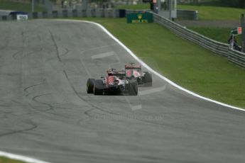 World © Octane Photographic Ltd. Friday 20th June 2014. Red Bull Ring, Spielberg - Austria - Formula 1 Practice 1. Scuderia Toro Rosso STR9 - Jean-Eric Vergne. followed by team mate Daniil Kvyat. Digital Ref: 0991LB1D0043