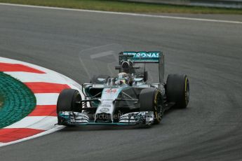 World © Octane Photographic Ltd. Friday 20th June 2014. Red Bull Ring, Spielberg - Austria - Formula 1 Practice 1. Mercedes AMG Petronas F1 W05 Hybrid – Lewis Hamilton. Digital Ref: 0991LB1D0402