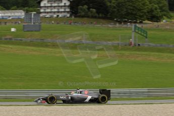 World © Octane Photographic Ltd. Friday 20th June 2014. Red Bull Ring, Spielberg - Austria - Formula 1 Practice 1. Sauber C33 - Esteban Gutierrez. Digital Ref: 0991LB1D0840