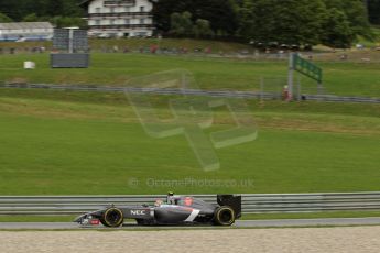 World © Octane Photographic Ltd. Friday 20th June 2014. Red Bull Ring, Spielberg - Austria - Formula 1 Practice 1.  Sauber C33 - Esteban Gutierrez. Digital Ref: 0991LB1D0840