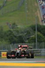 World © Octane Photographic Ltd. Friday 20th June 2014. Red Bull Ring, Spielberg - Austria - Formula 1 Practice 1. Lotus F1 Team E22 – Pastor Maldonado. Digital Ref: 0991LB1D9669