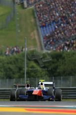 World © Octane Photographic Ltd. Saturday 21st June 2014. GP2 Race 1 – Red Bull Ring, Spielberg - Austria. Johnny Cecotto - Trident and Stoffel Vandoorne - ART Grand Prix. Digital Ref : 0997LB1D2885