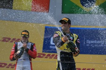 World © Octane Photographic Ltd. Saturday 21st June 2014. GP2 Race 1 – Red Bull Ring, Spielberg - Austria. Felipe Nasr - Carlin, Stoffel Vandoorne - ART Grand Prix. Digital Ref : 0997LB1D3669