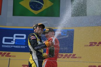 World © Octane Photographic Ltd. Saturday 21st June 2014. GP2 Race 1 – Red Bull Ring, Spielberg - Austria. Felipe Nasr - Carlin and Raffaele Marciello - Racing Engineering. Digital Ref : 0997LB1D3687