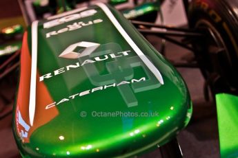 World © Octane Photographic Ltd. Autosport International Show NEC
Birmingham, Thursday 9th January 2014. Caterham F1 nose. Digital ref: 0878cj7d0034